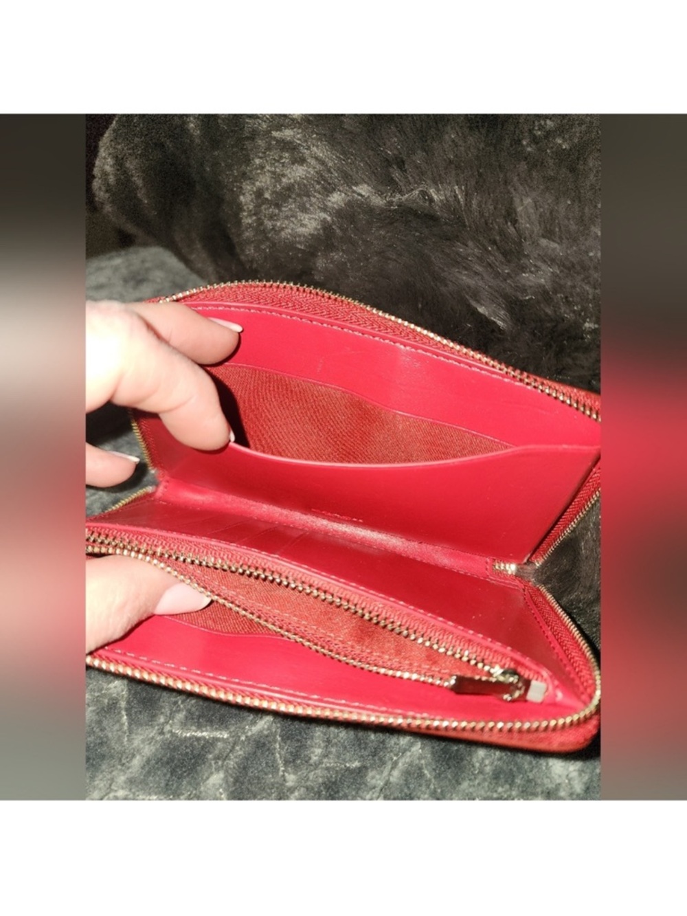 Coach Red Patch Embroidered Wristlet Wallet - Picture 5 of 7